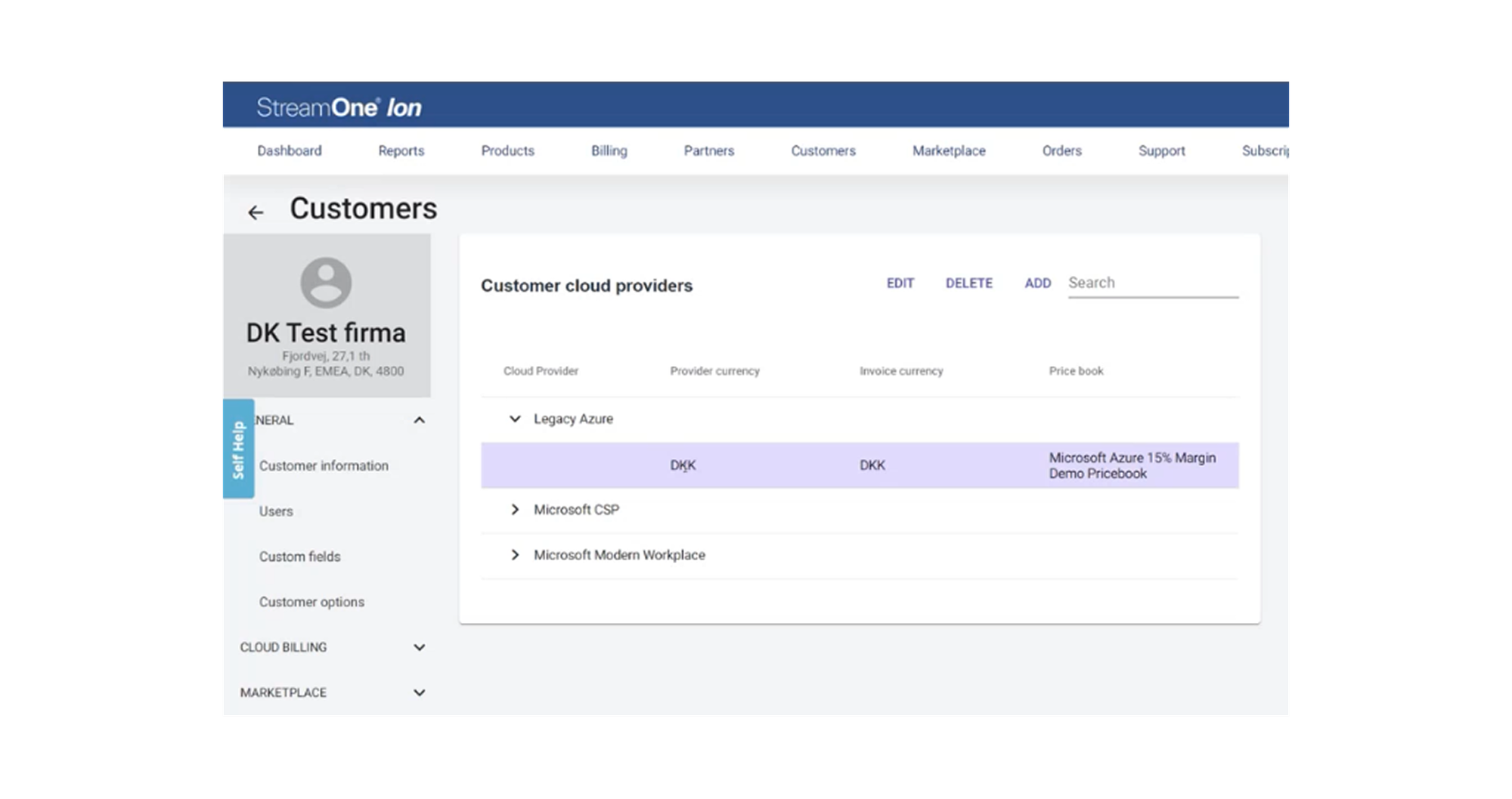 Cloud providers were the existing entry point for account-related information.